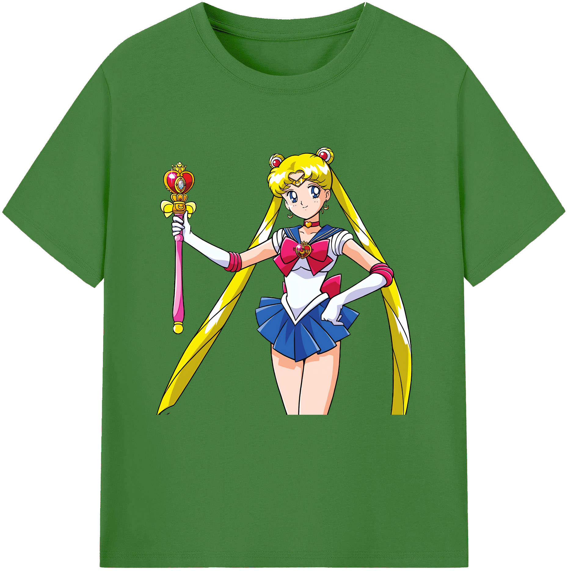 （画像用） 美少女戦士セーラームーン 月野 うさぎ つきの うさぎ Sailor Moon Tsukino Usagi レディースカジュアルプリントTシャツ（綿100％）